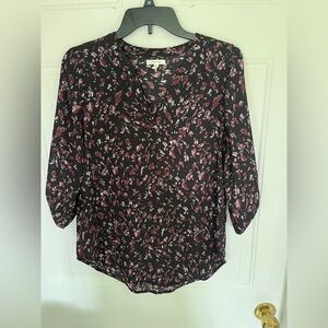 Maurices Black and Red Blouse Elegant Top